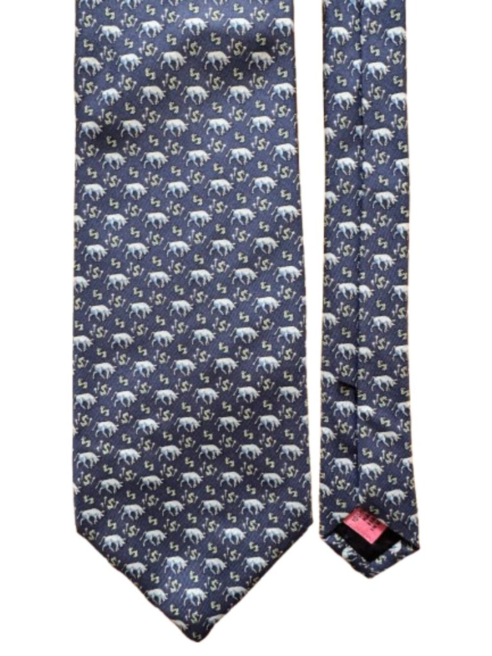 Vineyard Vines Blue Bull & Money Sign Tie